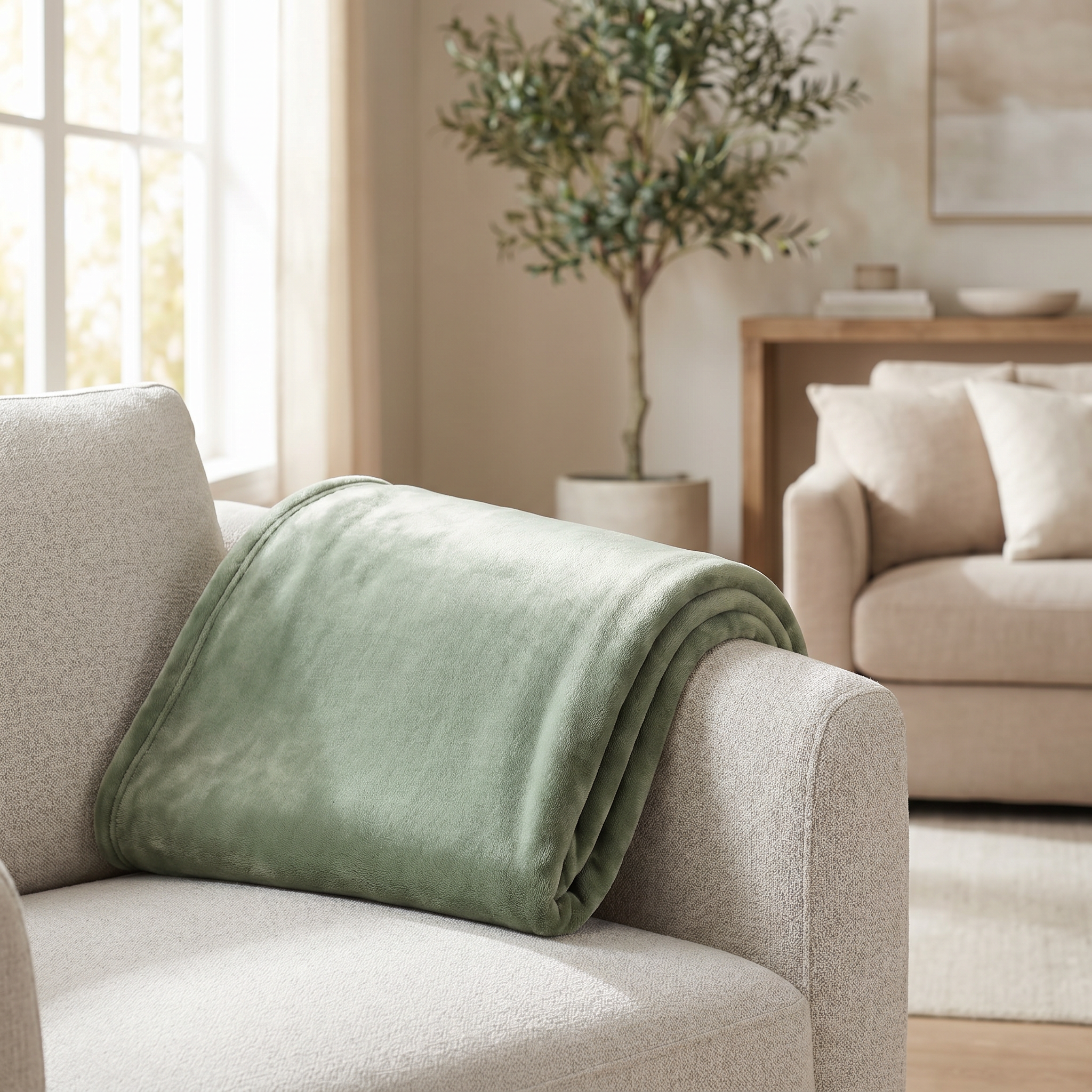 Cloudspun Fleece throw blanket, Earth Tones