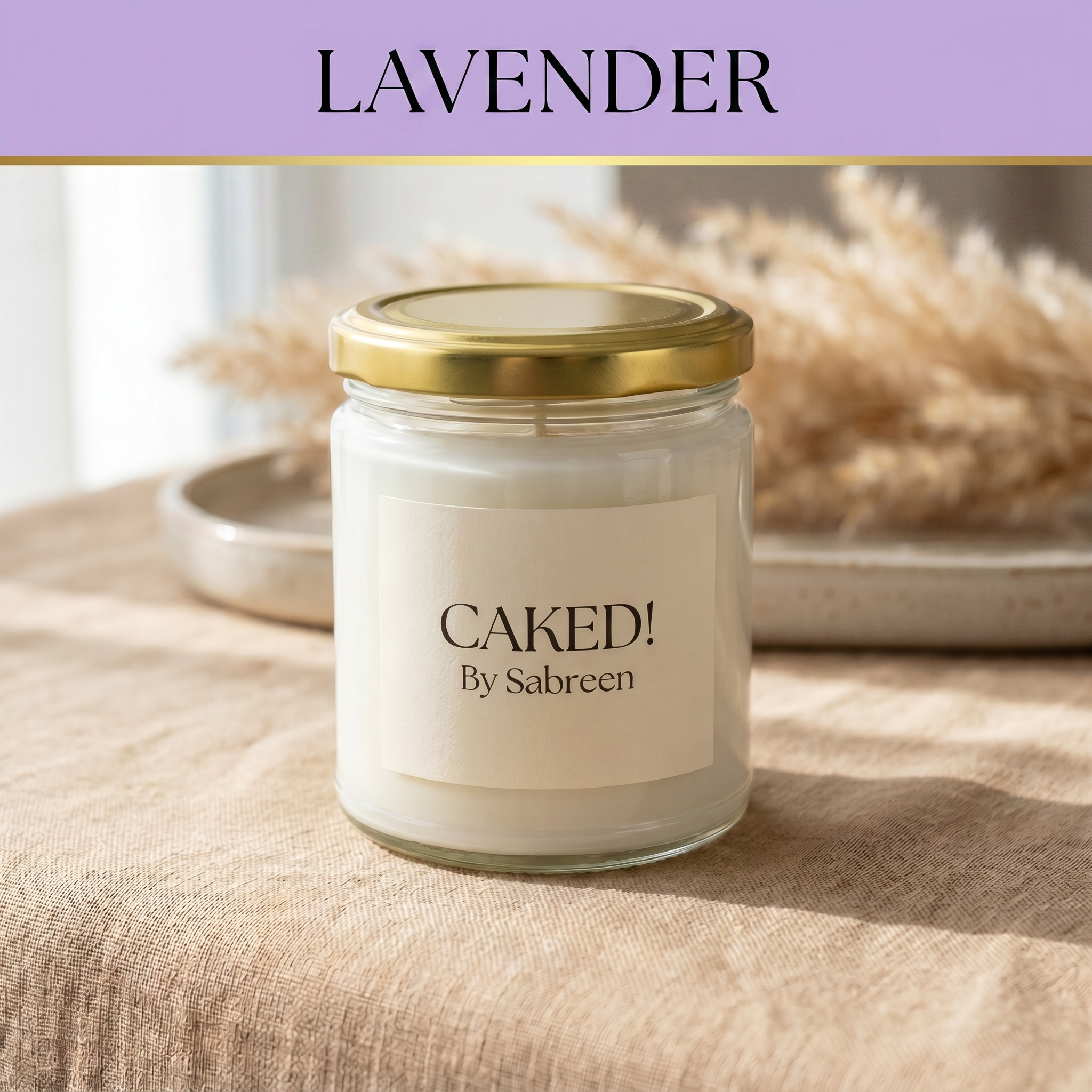 Hand-Poured Soy Candle, Lavender 6oz